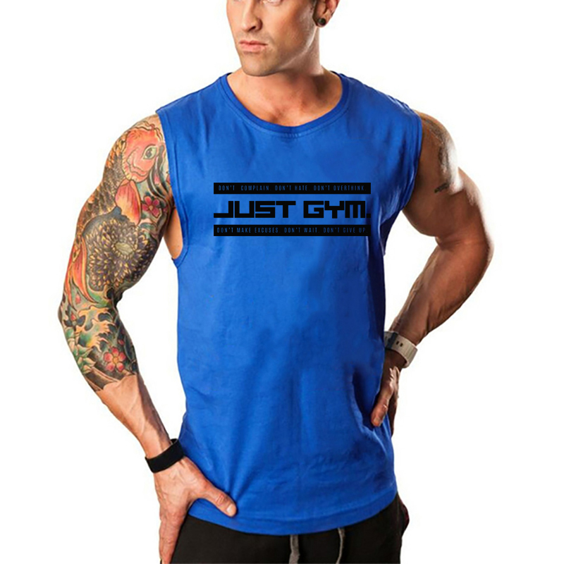 Sleeveless Undershirt - Letnie męskie kamizelki do biegania, bawełniane,