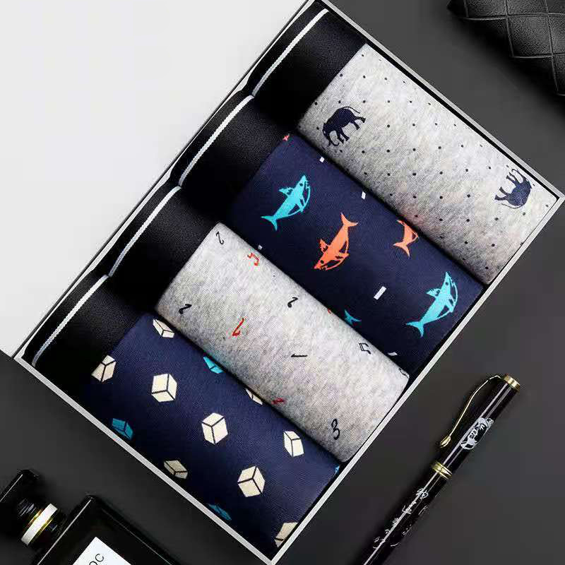 Trunk Breathable Men - 4 sztuk/partia bokserki bielizna męska bawełniane