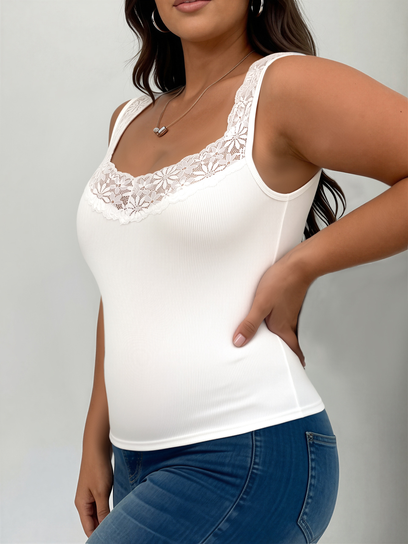 Damska koszulka bez rękawów w  – Tank Top Ribbed recenzja i cena